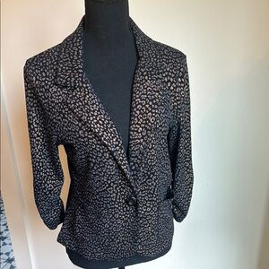 Living Doll Black and Brown Blazer with Classic Lapel